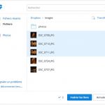Sélectionner fichier dropbox