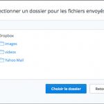 Sélectionner un dossier différent sousdropbox