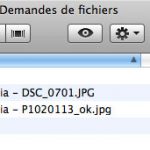 Structure du dossier demande fichier vue sur un ordinateur d'un compte dropbox synchronisé