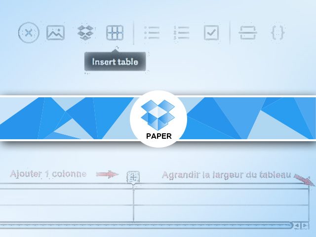 Comment créer et modifier un tableau Paper ?