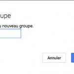 Saisir le nom du nouveau groupe