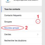 Nouveau groupe de contacts