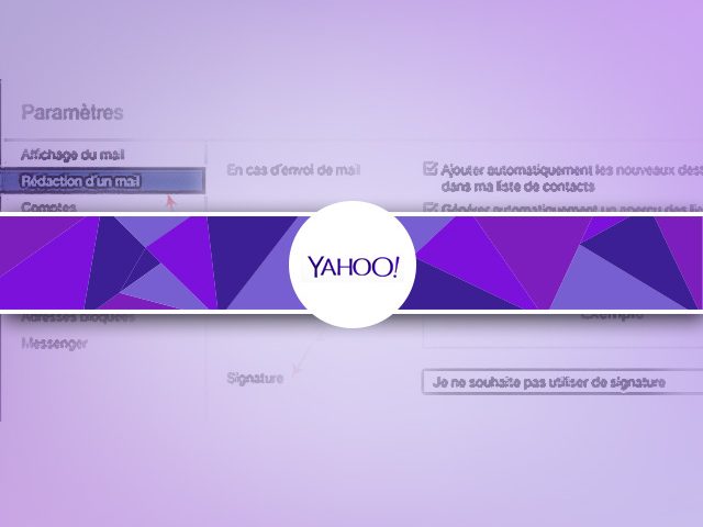 Comment créer une signature à un email sous yahooMail ?