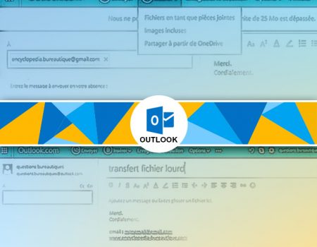 Comment envoyer une pièce jointe lourde avec la messagerie Outlook ?